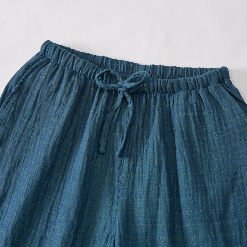 Relaxed Cotton Gauze Drawstring Lounge Shorts - image 28