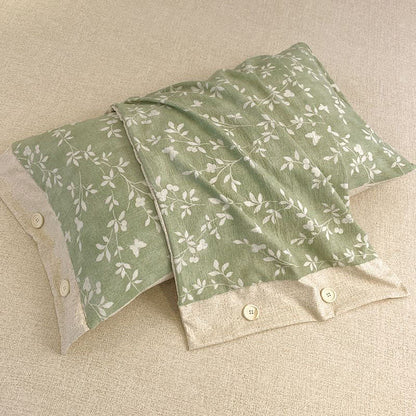 Leafy Vine Cotton Linen Blanket Quilt - image 4