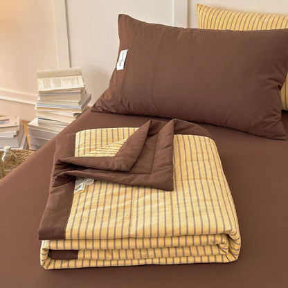 Cozy Farmhouse Cotton Two-Tone Striped Bedding Set - image 7
