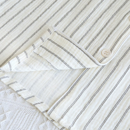 Relaxed Striped Camp Collar Summer Loungewear Set - image 9