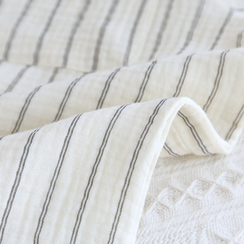Relaxed Striped Camp Collar Summer Loungewear Set - image 11