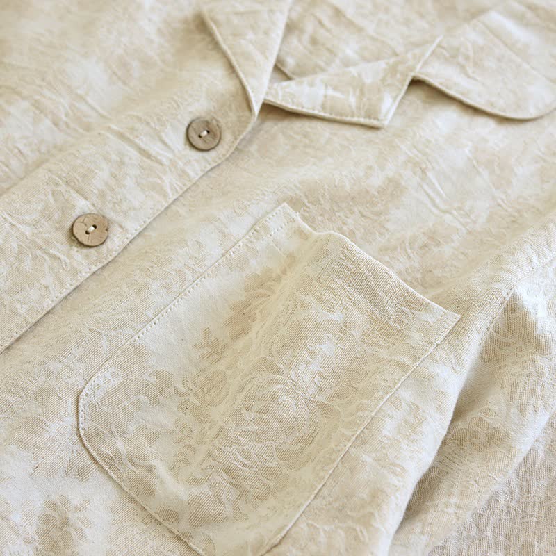 Minimalist-style Couple Button Front Loungewear Set - image 6