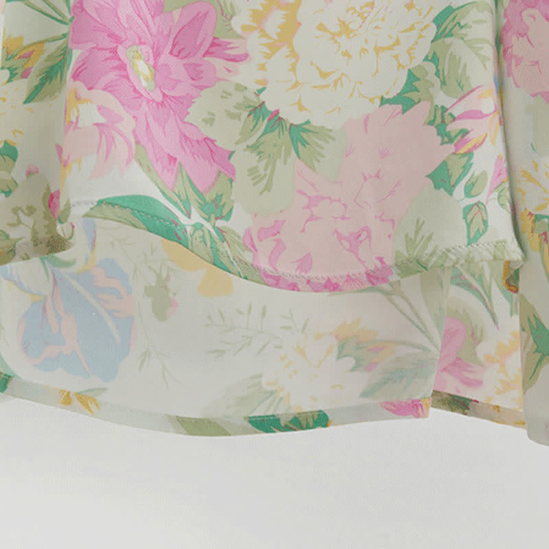 Mint Blossom Satin Cami and Shorts Loungewear Set - image 6