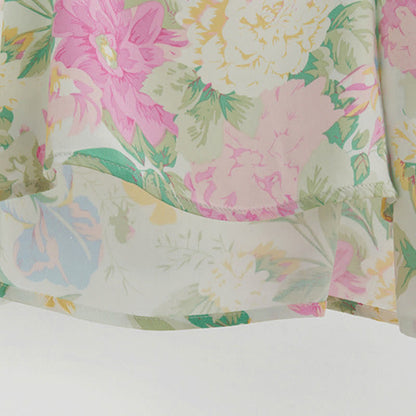 Mint Blossom Satin Cami and Shorts Loungewear Set - image 6