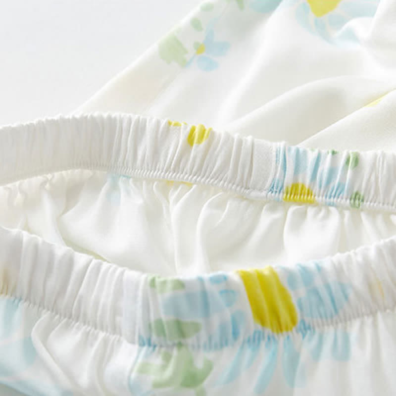 Sunflower Mint Contrast Trim Pajama Short Set - image 12