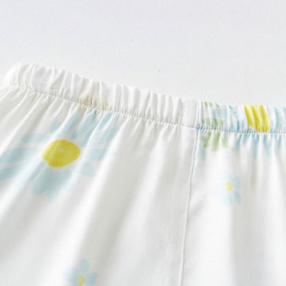 Sunflower Mint Contrast Trim Pajama Short Set - image 10