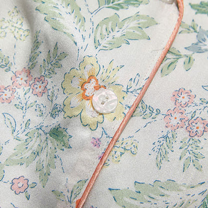 French Floral Satin Short Pajama Set for Summer Nights - image 11