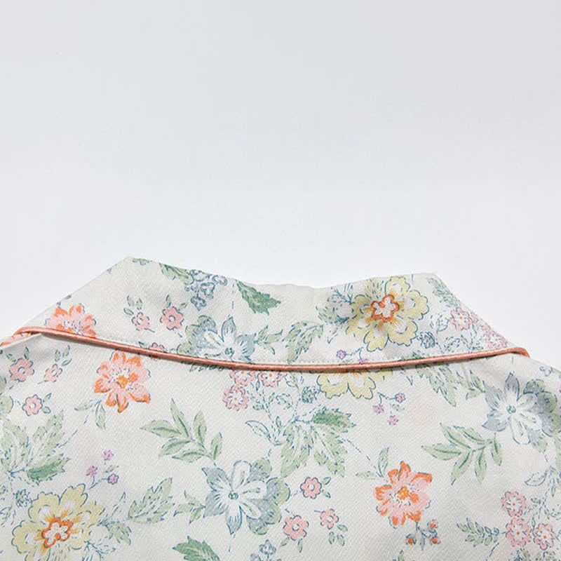 French Floral Satin Short Pajama Set for Summer Nights - image 10