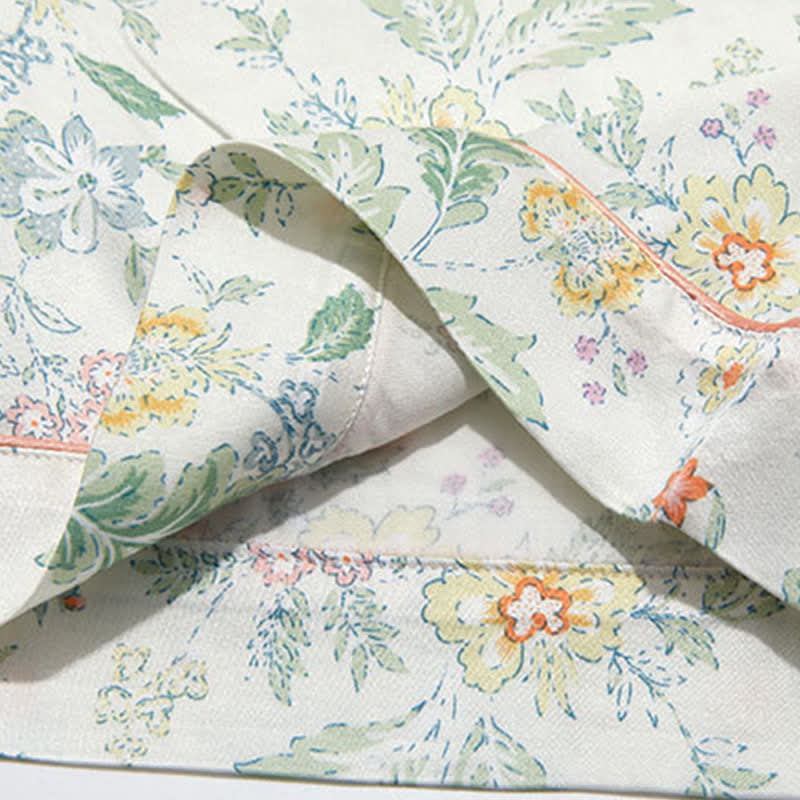 French Floral Satin Short Pajama Set for Summer Nights - image 15