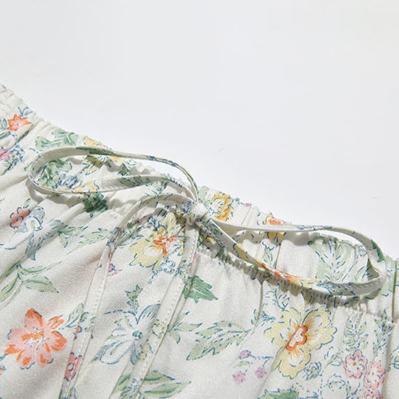 French Floral Satin Short Pajama Set for Summer Nights - image 14