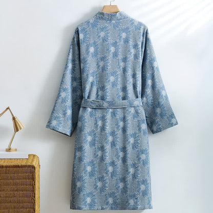 Sunflower Cotton Waffle Kimono Bathrobe - image 3