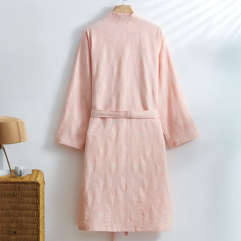 Sunflower Cotton Waffle Kimono Bathrobe - image 6