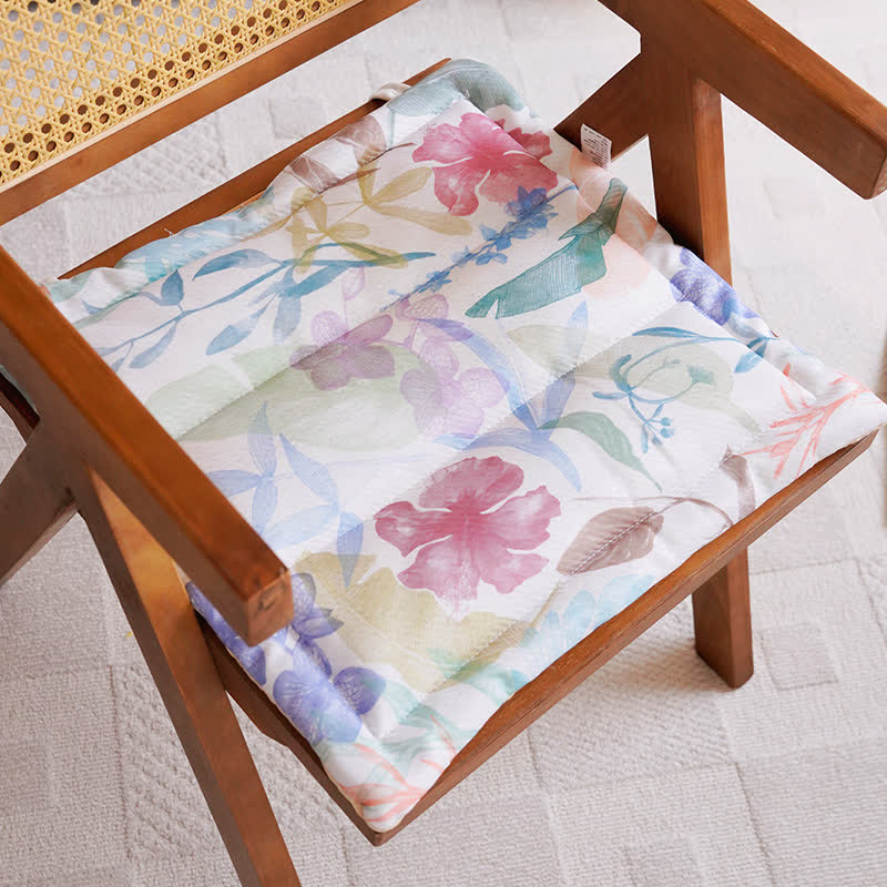 Pastel Botanical Memory Foam Chair Cushion - LavenderBlush - 19.7" x 19.7" - image 0