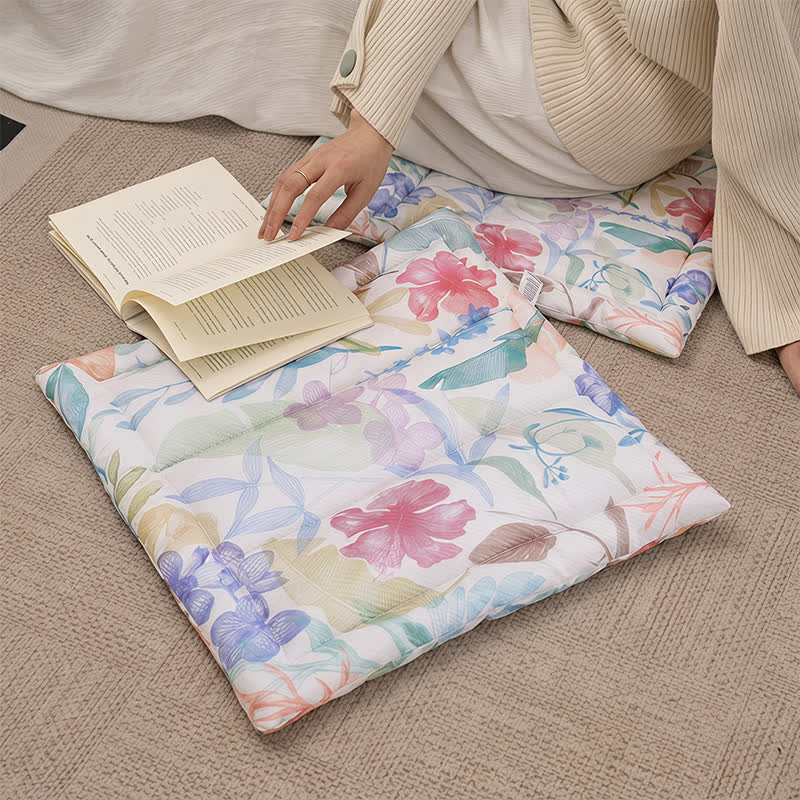 Pastel Botanical Memory Foam Chair Cushion - image 3
