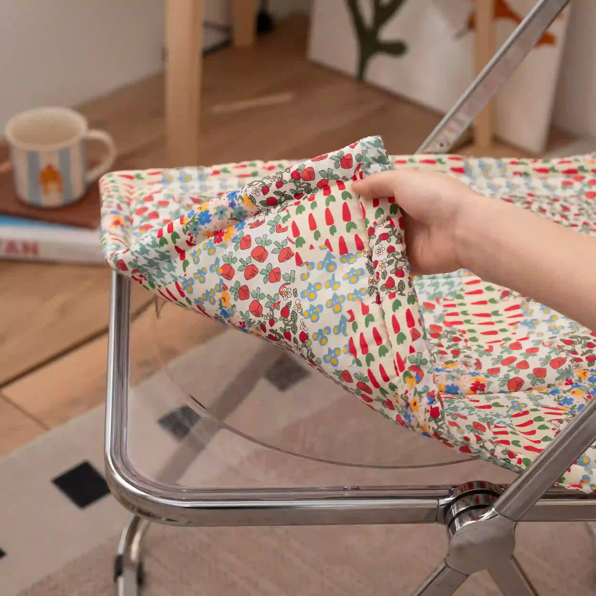 Cottage Floral Patchwork Chair Cushion - image 4