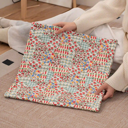 Cottage Floral Patchwork Chair Cushion - image 3