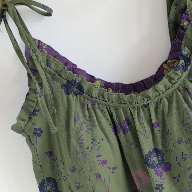 Vintage Floral Cami & Pants Pajama Set - image 9