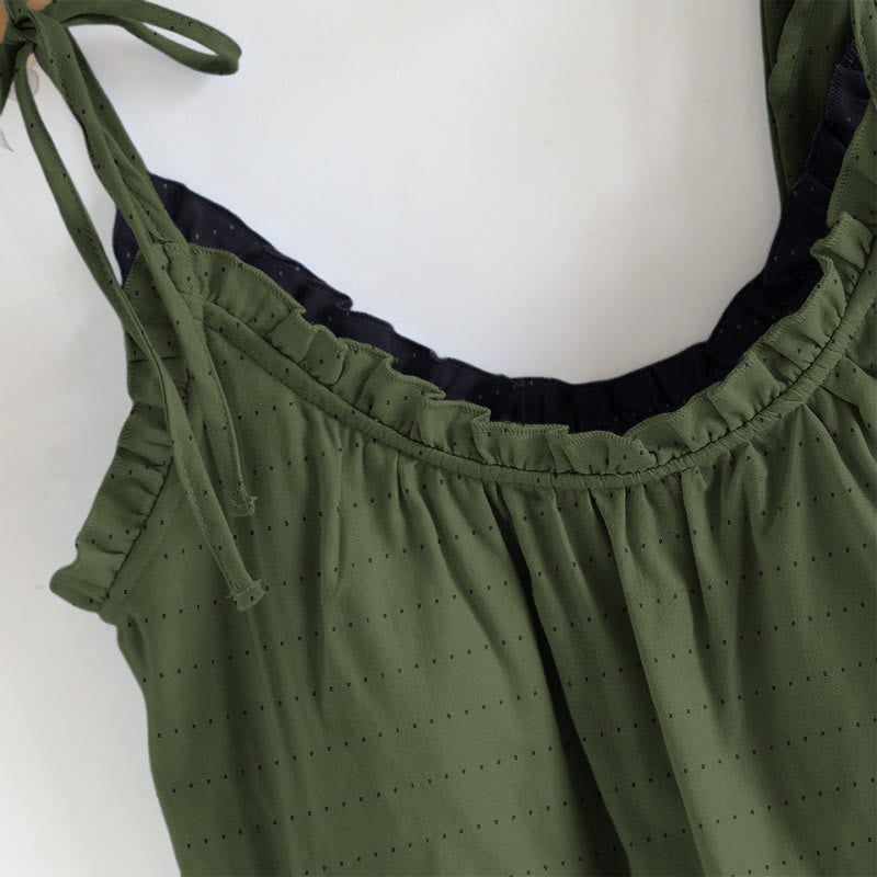 Textured Solid Color Cami & Pants Lounge Set - image 18