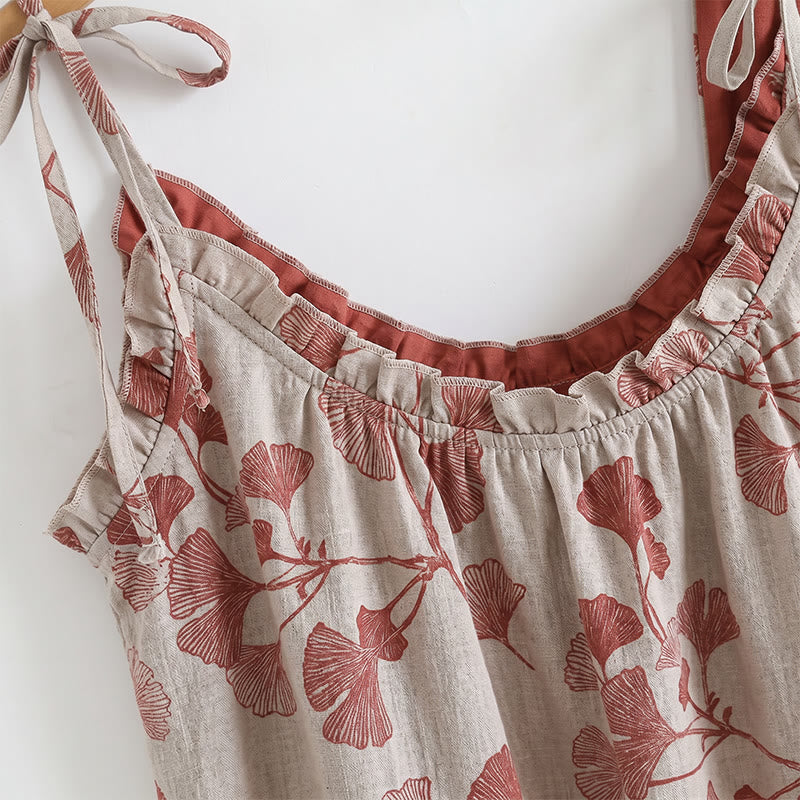 Botanical Leaf Cami & Pants Loungewear Set - image 10