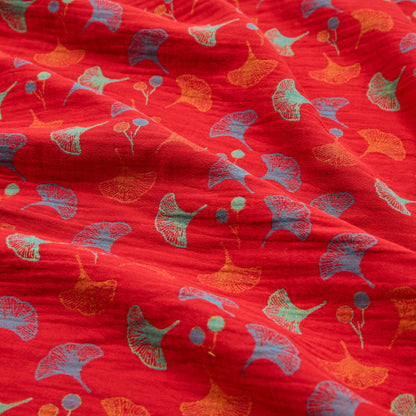 Ginkgo Leaf Cotton Jacquard Fabric - image 1