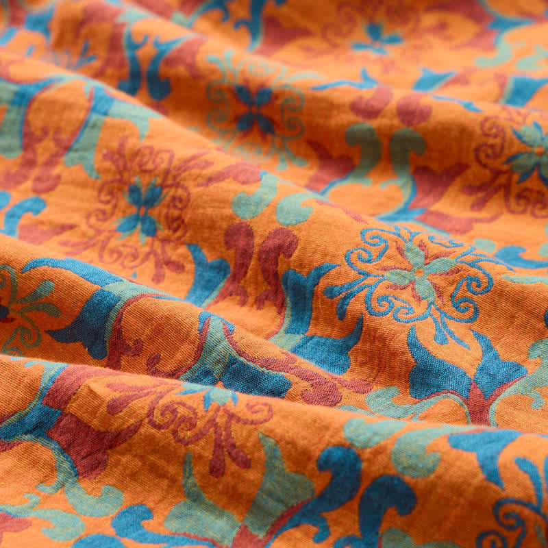 Floral Medallion Cotton Jacquard Fabric - image 6