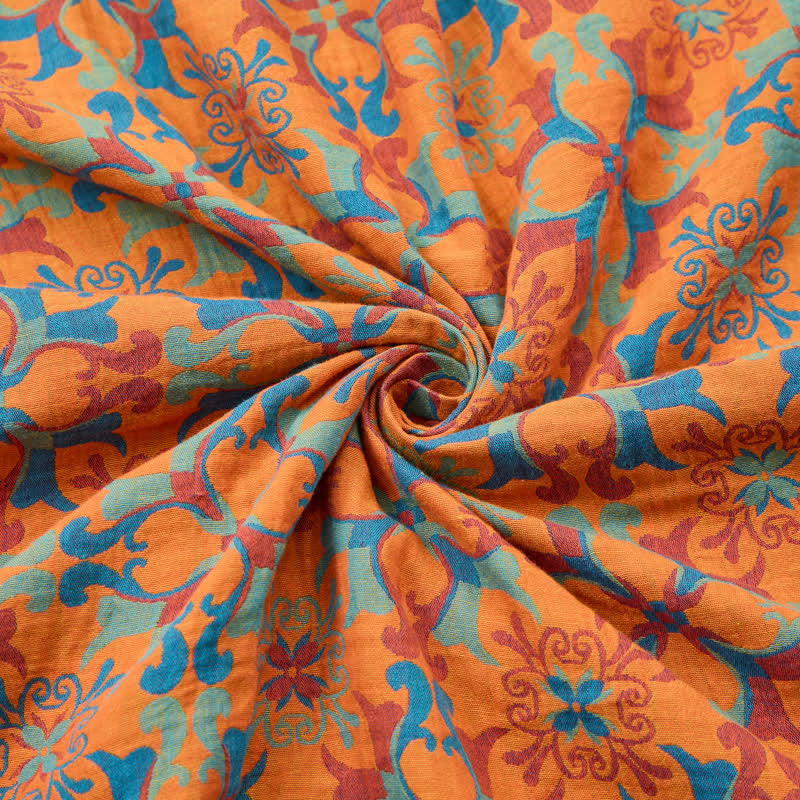Floral Medallion Cotton Jacquard Fabric - image 7