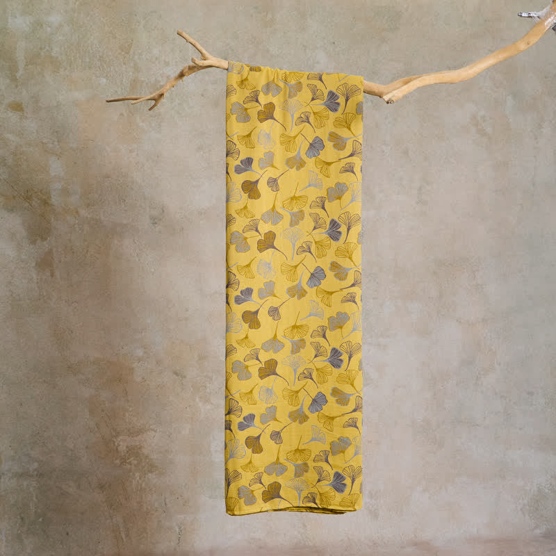Large Ginkgo Leaf Cotton Jacquard Fabric - image 4