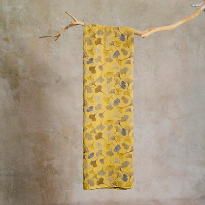 Large Ginkgo Leaf Cotton Jacquard Fabric - image 4