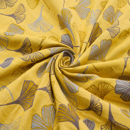 Large Ginkgo Leaf Cotton Jacquard Fabric - image 2