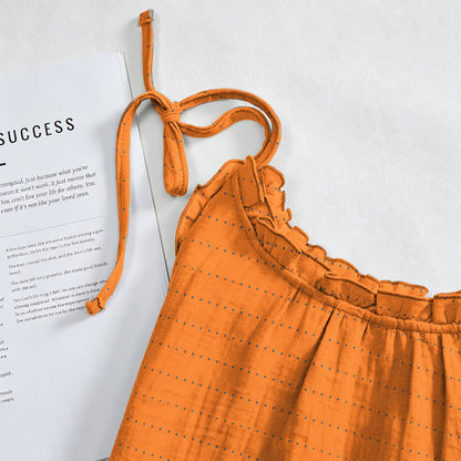 Sunwashed Solid Color Tie Strap Lounge Dress - image 3