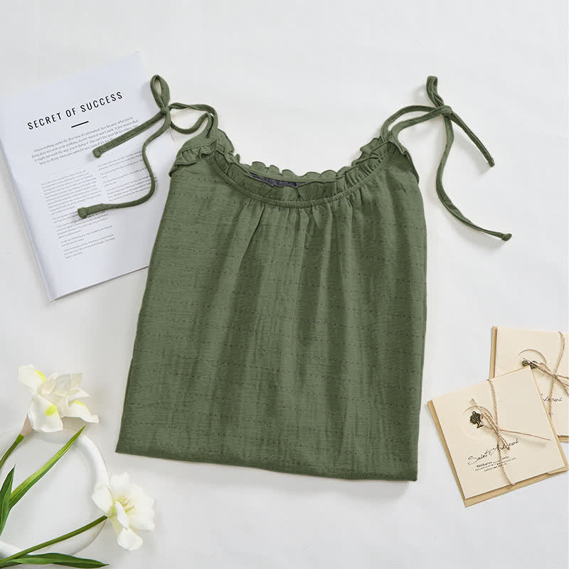 Sunwashed Solid Color Tie Strap Lounge Dress - image 18