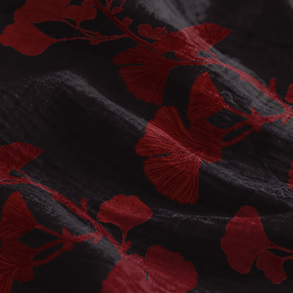 Ginkgo Leaf Tie Strap Maxi Lounge Dress - image 34