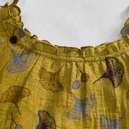 Ginkgo Floral Tie Strap Lounge Dress - image 3