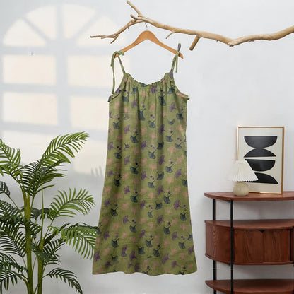 Ginkgo Floral Tie Strap Lounge Dress - image 6