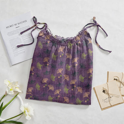 Ginkgo Floral Tie Strap Lounge Dress - image 17