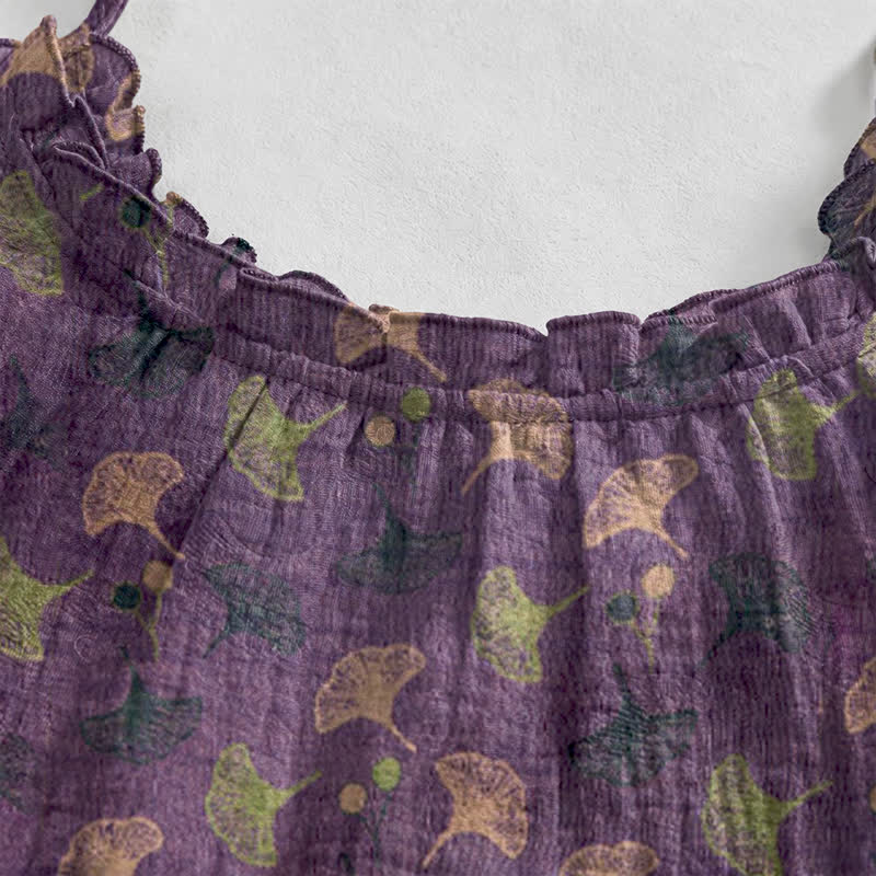 Ginkgo Floral Tie Strap Lounge Dress - image 18