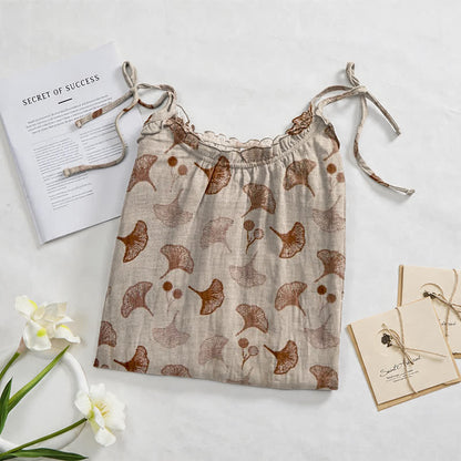 Ginkgo Floral Tie Strap Lounge Dress - image 17