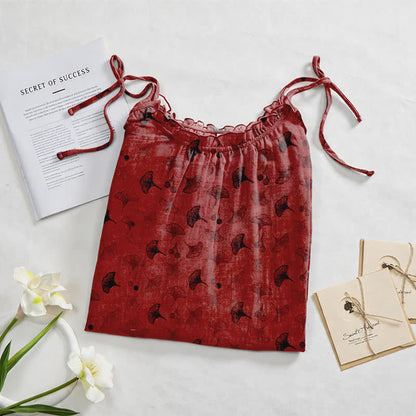 Ginkgo Floral Tie Strap Lounge Dress - image 37