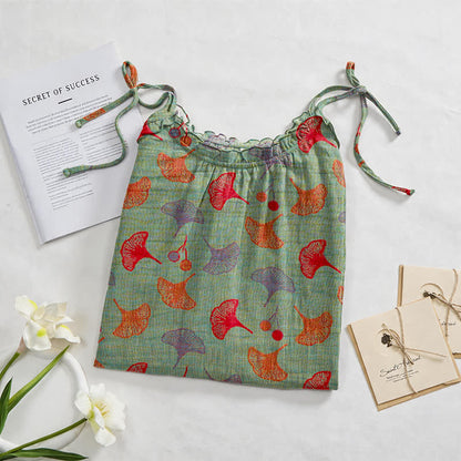 Ginkgo Floral Tie Strap Lounge Dress - image 42