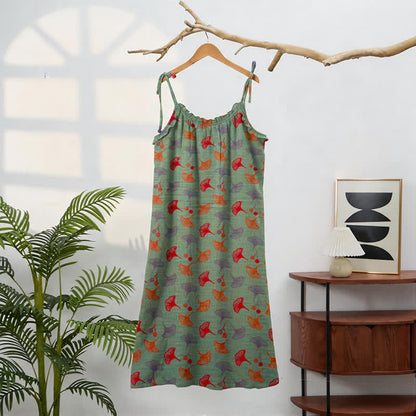 Ginkgo Floral Tie Strap Lounge Dress - image 21