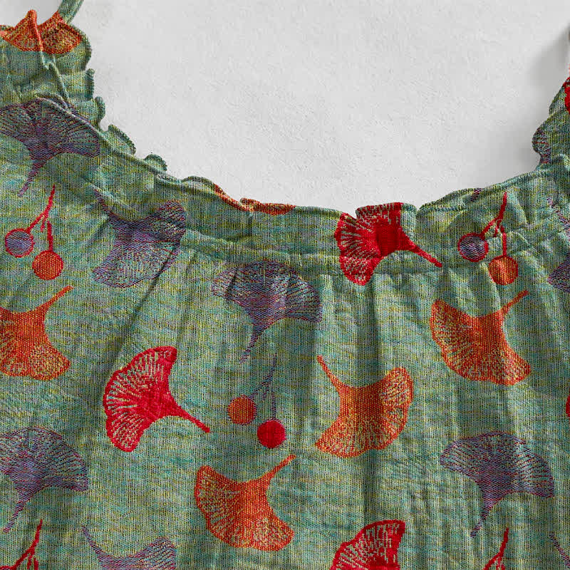 Ginkgo Floral Tie Strap Lounge Dress - image 23