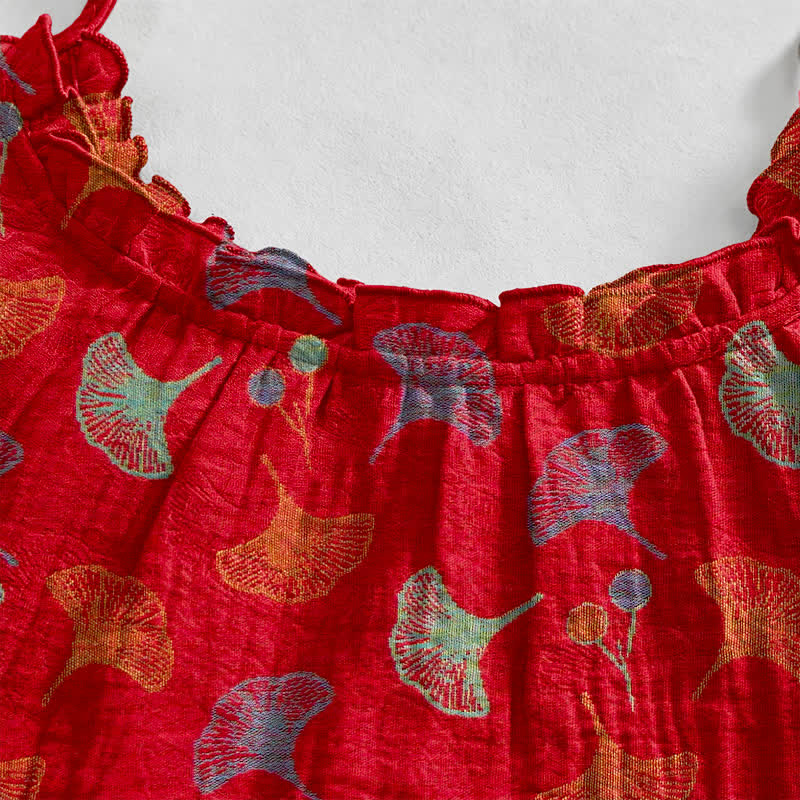 Ginkgo Floral Tie Strap Lounge Dress - image 48