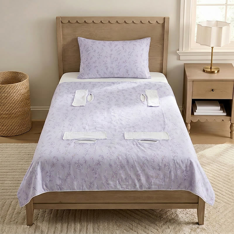 Lavender Bloom Quilted Cotton Baby Quilt - image 1