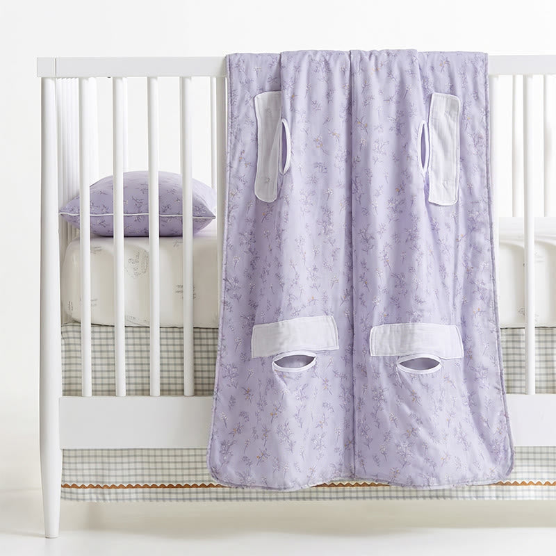 Lavender Bloom Quilted Cotton Baby Quilt - image 4