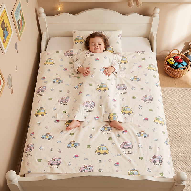 Cotton Gauze Little Cars Kick-Proof Baby Quilt - image 2