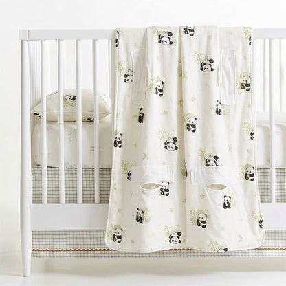 Panda Bamboo Cotton Gauze Baby Quilt - image 4