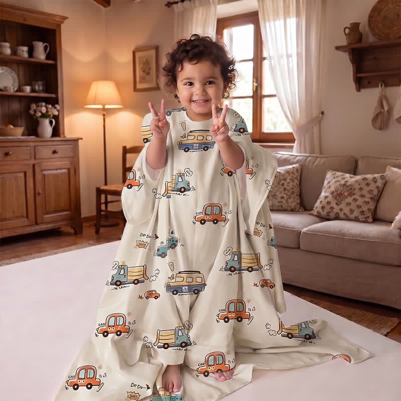 Bus Cotton Gauze Summer Baby Quilt - image 1