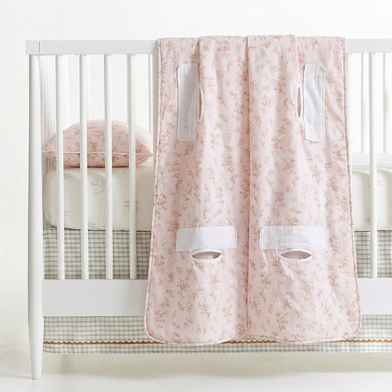 Sweet Floral Cotton Gauze Baby Quilt - image 4