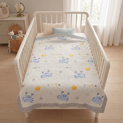 Blue Crab Lyocell Quilted Baby Quilt - image 2
