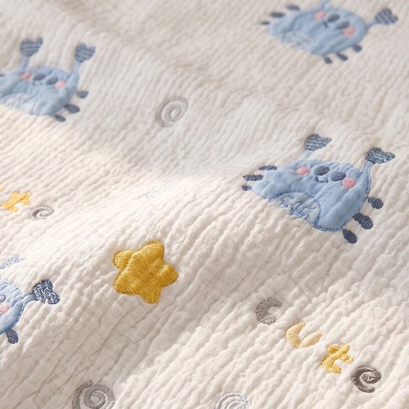 Blue Crab Lyocell Quilted Baby Quilt - image 4